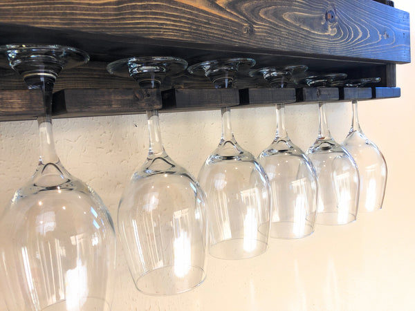 Woodymood Natural Wine Rack Gloss Holder-Ebony