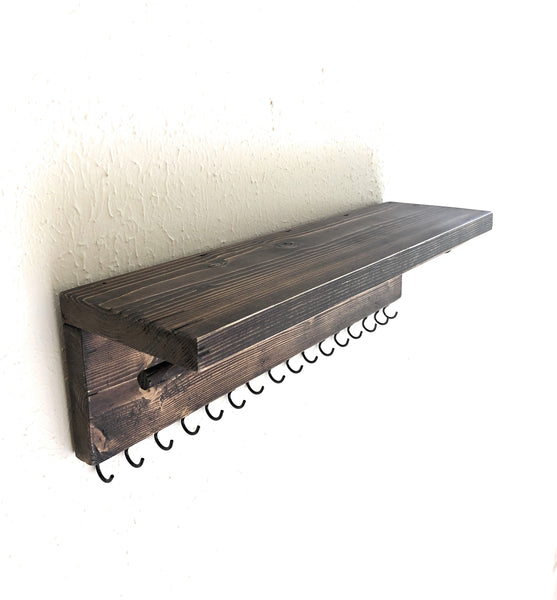Jewelry Organizer Wall Hanging, Necklace Earring Organizer, Necklace Hanger, Jewelry Storage, Bracelet Holder-Aging Brown
