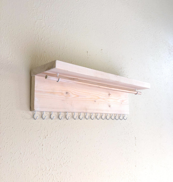Jewelry Organizer Wall Hanging, Necklace Earring Organizer, Necklace Hanger, Jewelry Storage, Bracelet Holder-White