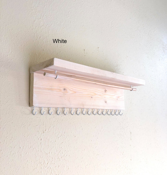 Jewelry Organizer Wall Hanging, Necklace Earring Organizer, Necklace Hanger, Jewelry Storage, Bracelet Holder-White