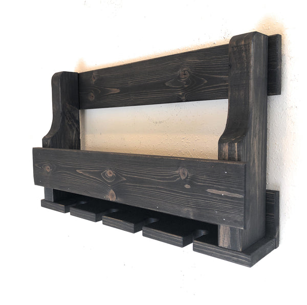 Woodymood Mini Natural Wine Rack Glass Holder-Dark Brown