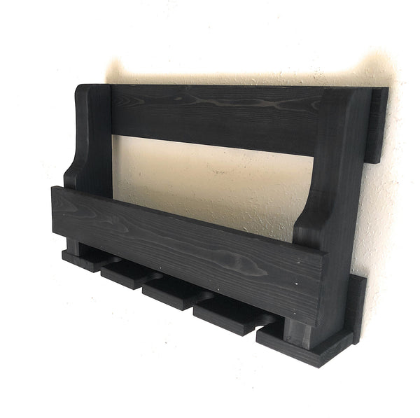 Woodymood Mini Natural Wine Rack Glass Holder-Ebony