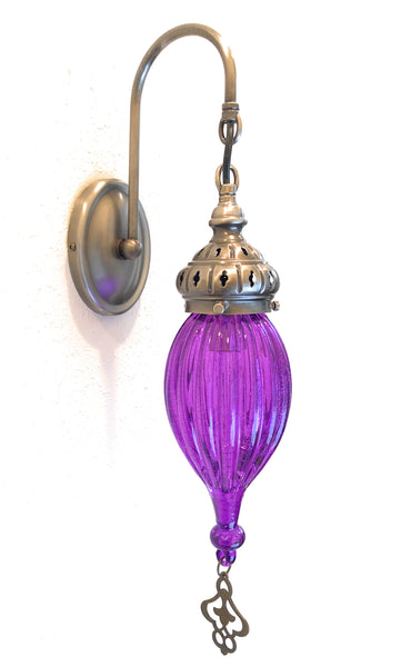 Woodymood Sconce Mosaic Lamps 9"x4" 1 Ball - Purple