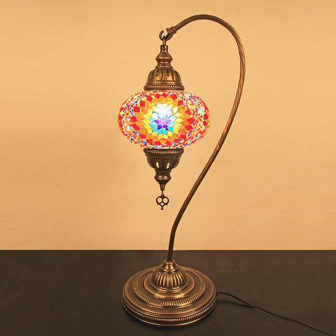 Woodymood Mosaic Swan Neck Table Lamp Medium-Flame