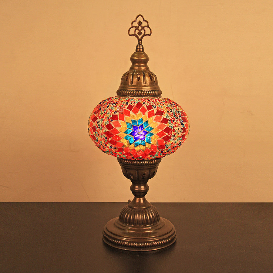 Woodymood Mosaic Table Lamp 6.5" 1 Ball-Flame