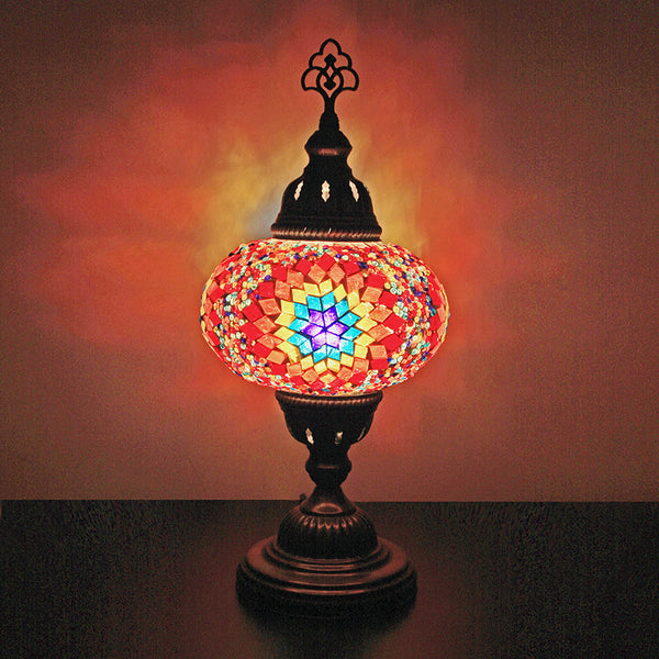 Woodymood Mosaic Table Lamp 6.5" 1 Ball-Flame