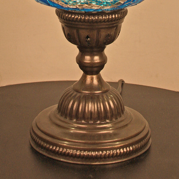 Woodymood Mosaic Table Lamp 6.5" 1 Ball-Star Turquoise