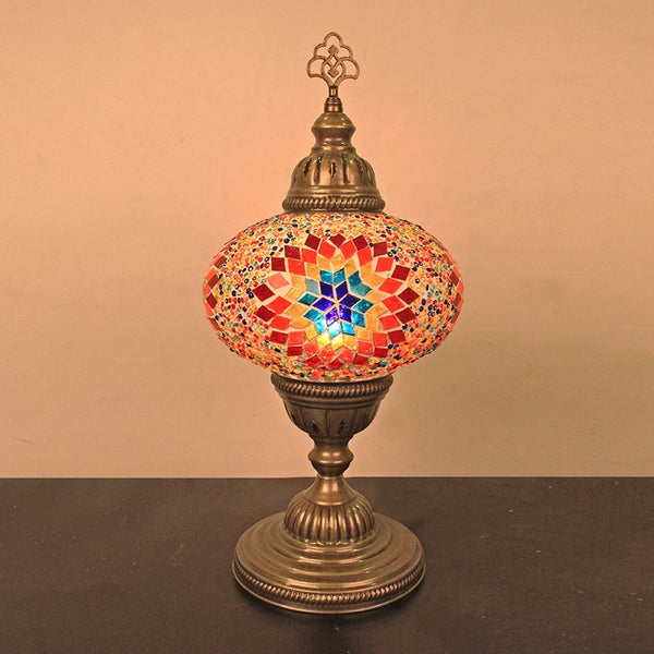 Woodymood Mosaic Table Lamp 7" 1 Ball-Flame
