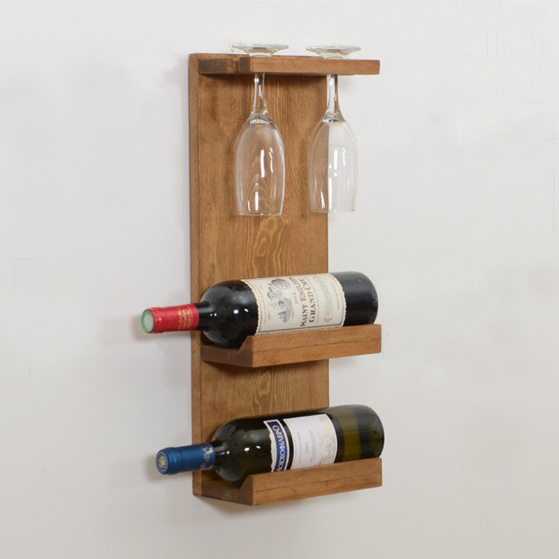 Woodymood Decorative Wine Rack Glass Holder-Natural