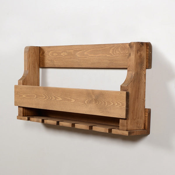 Woodymood Natural Wine Rack Gloss Holder-Natural