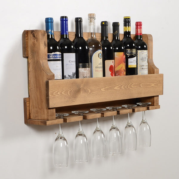 Woodymood Natural Wine Rack Gloss Holder-Natural