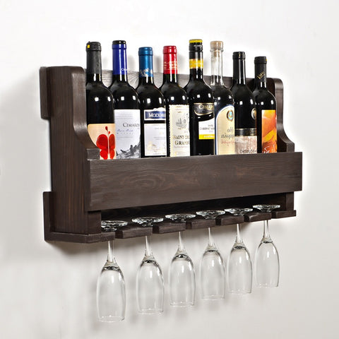 Woodymood Natural Wine Rack Gloss Holder-Wenge
