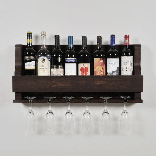 Woodymood Natural Wine Rack Gloss Holder-Wenge