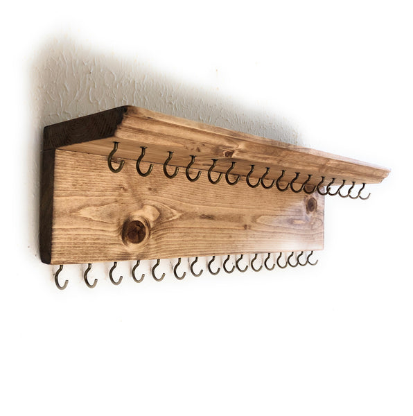 Jewelry Organizer Wall Hanging 32 Hook, Necklace Earring Organizer, Necklace Hanger, Jewelry Storage, Bracelet Holder-Natural