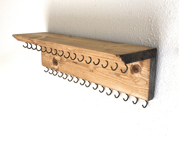 Jewelry Organizer Wall Hanging 32 Hook, Necklace Earring Organizer, Necklace Hanger, Jewelry Storage, Bracelet Holder-Natural