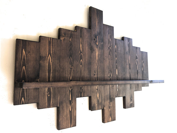Wall Mounting shelf, hand made wooden wall rack, wood, rustic decorative shelf