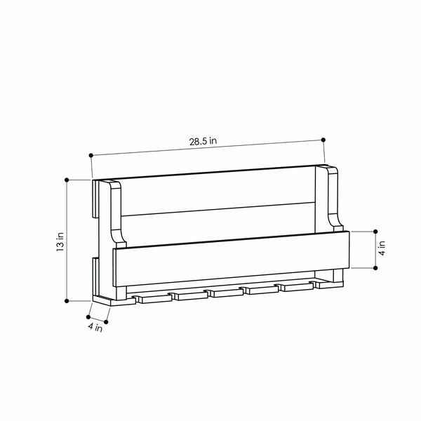 Woodymood Natural Wine Rack Gloss Holder Product dimensions