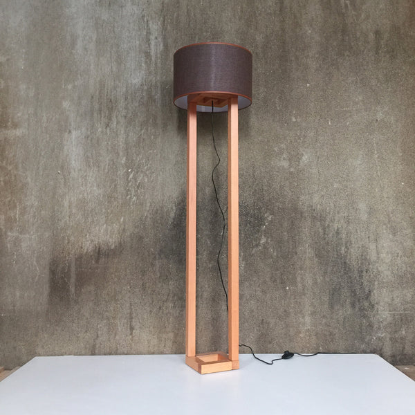 Woodymood Parallel Floor Lamp-Brown