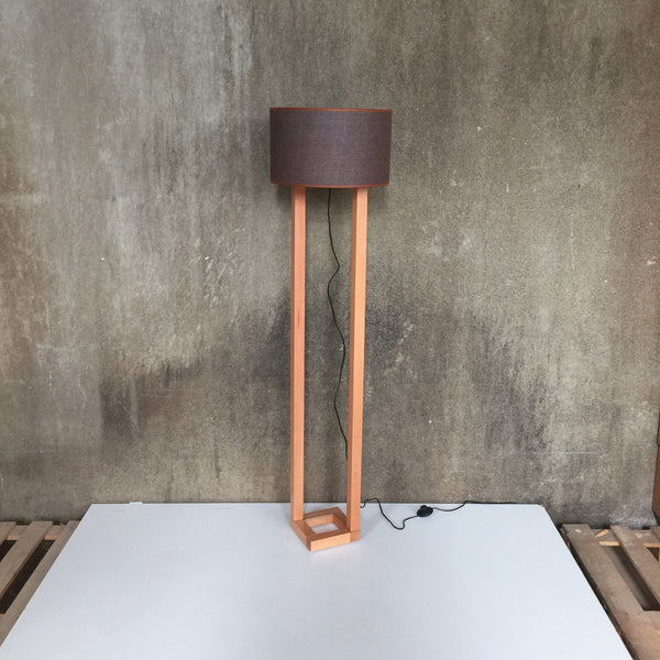 Woodymood Parallel Floor Lamp-Brown